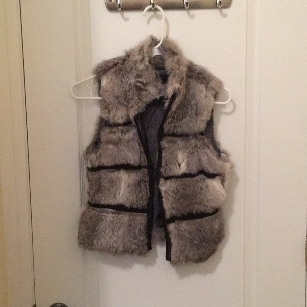 Club Monaco Rabbit fur vest